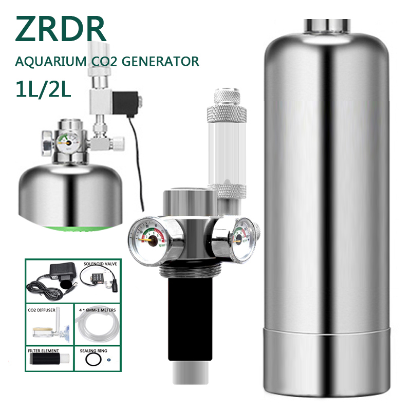 Glass Co2 Drop Checker - ZRDR حوض السمك مولد CO2 المزدوج
