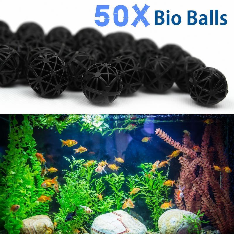 Planted Aquarium Cleaning - 50 قطعة من كرات الفلتر البيولوجي