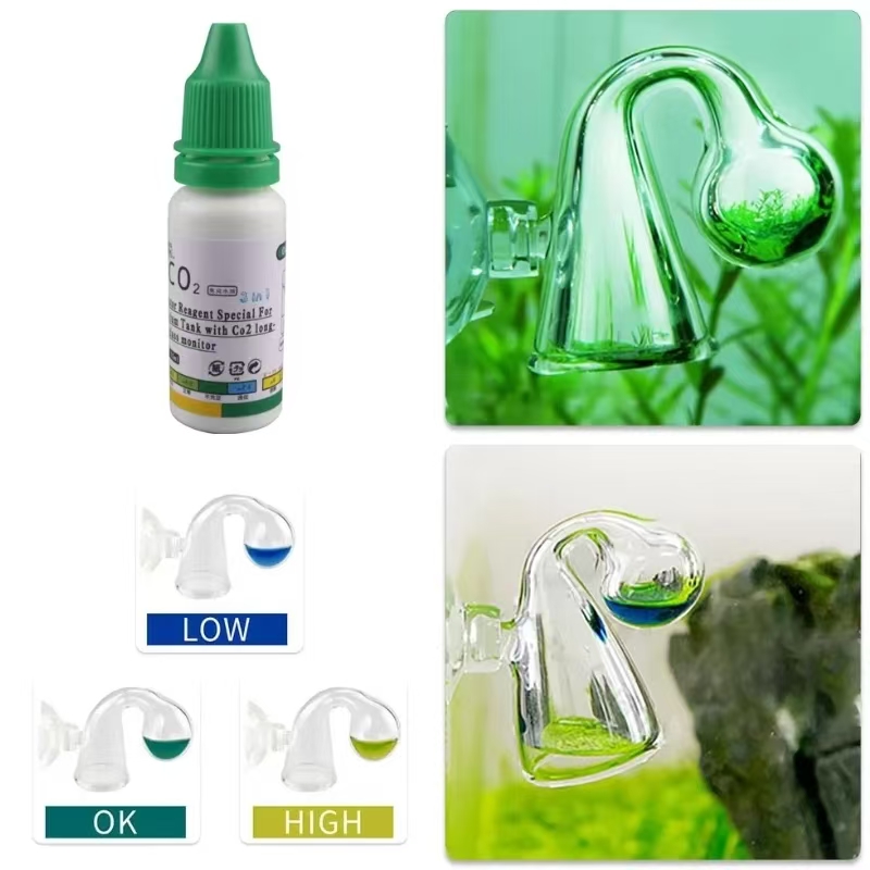 Glass Co2 Drop Checker - حوض السمك مؤشر ثاني أكسيد الكربون
