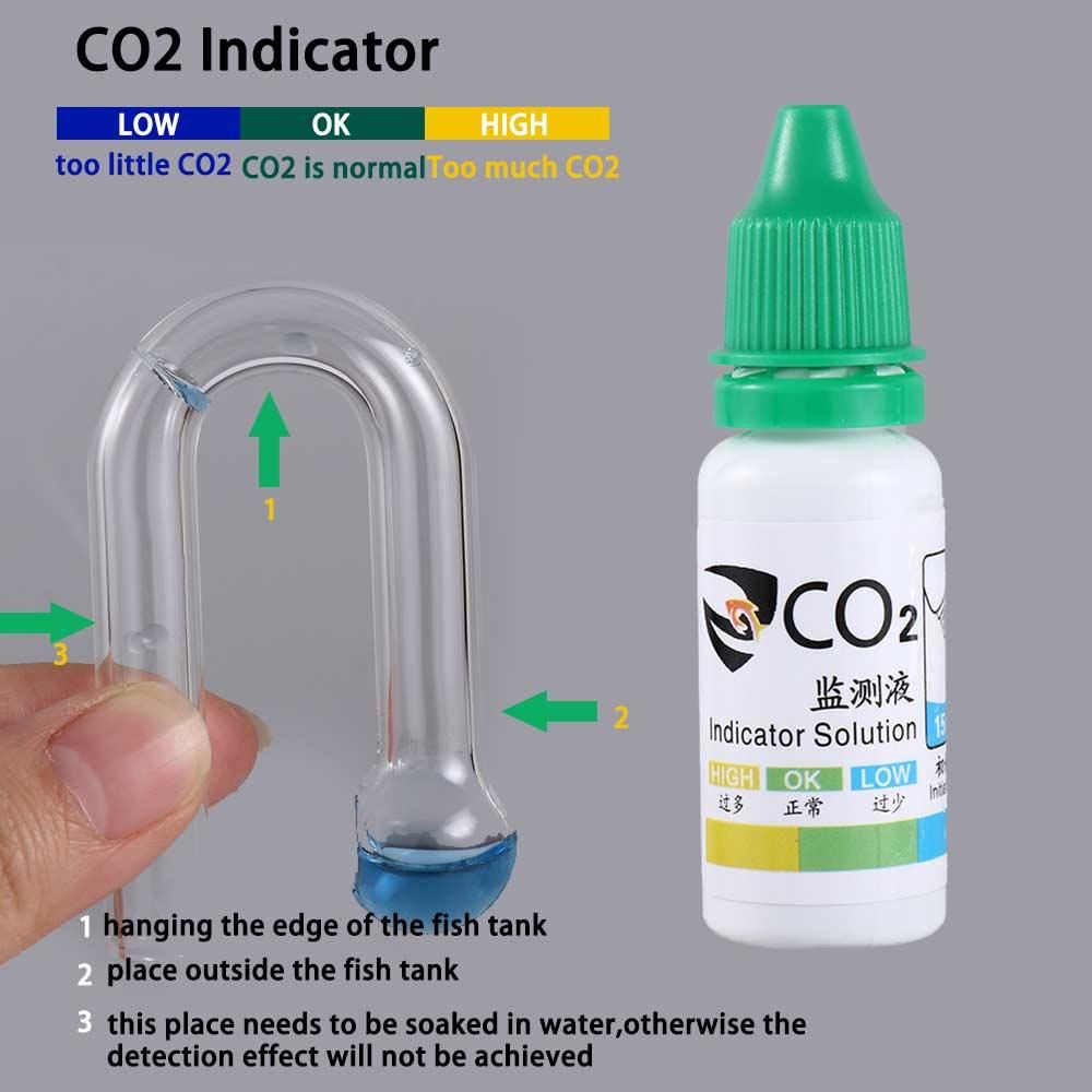 Glass Co2 Drop Checker - جهاز اختبار ومراقبة الحوض السمكي للنباتات