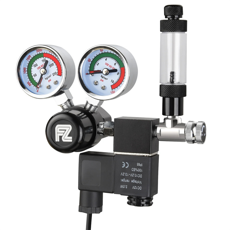 Co2 Regulator Dual Stage - Fzone مرحلة واحدة كبيرة مقياس Co2