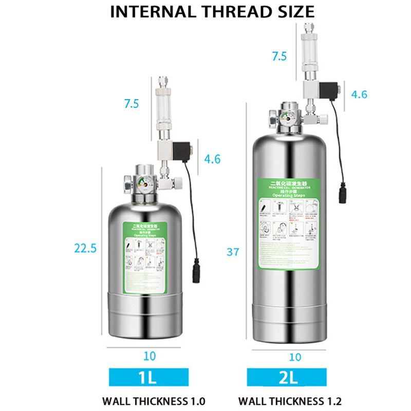 ZRDR حوض السمك مولد CO2 المزدو - مراجعة Glass Co2 Drop Checker وسعره