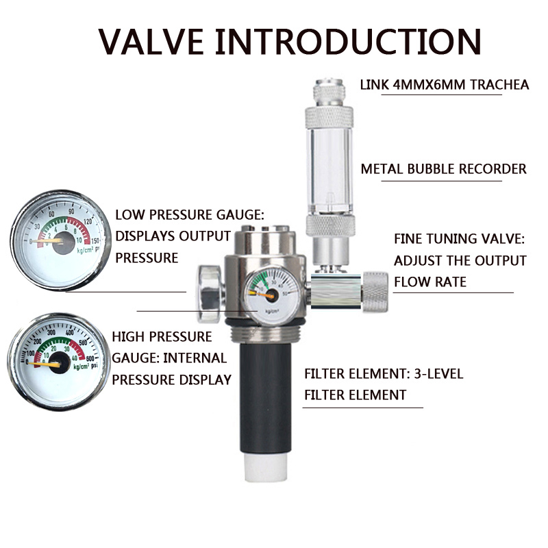 ZRDR مولد حوض السمك الفولاذ ال - مراجعة Co2 Regulator Dual Stage وسعره