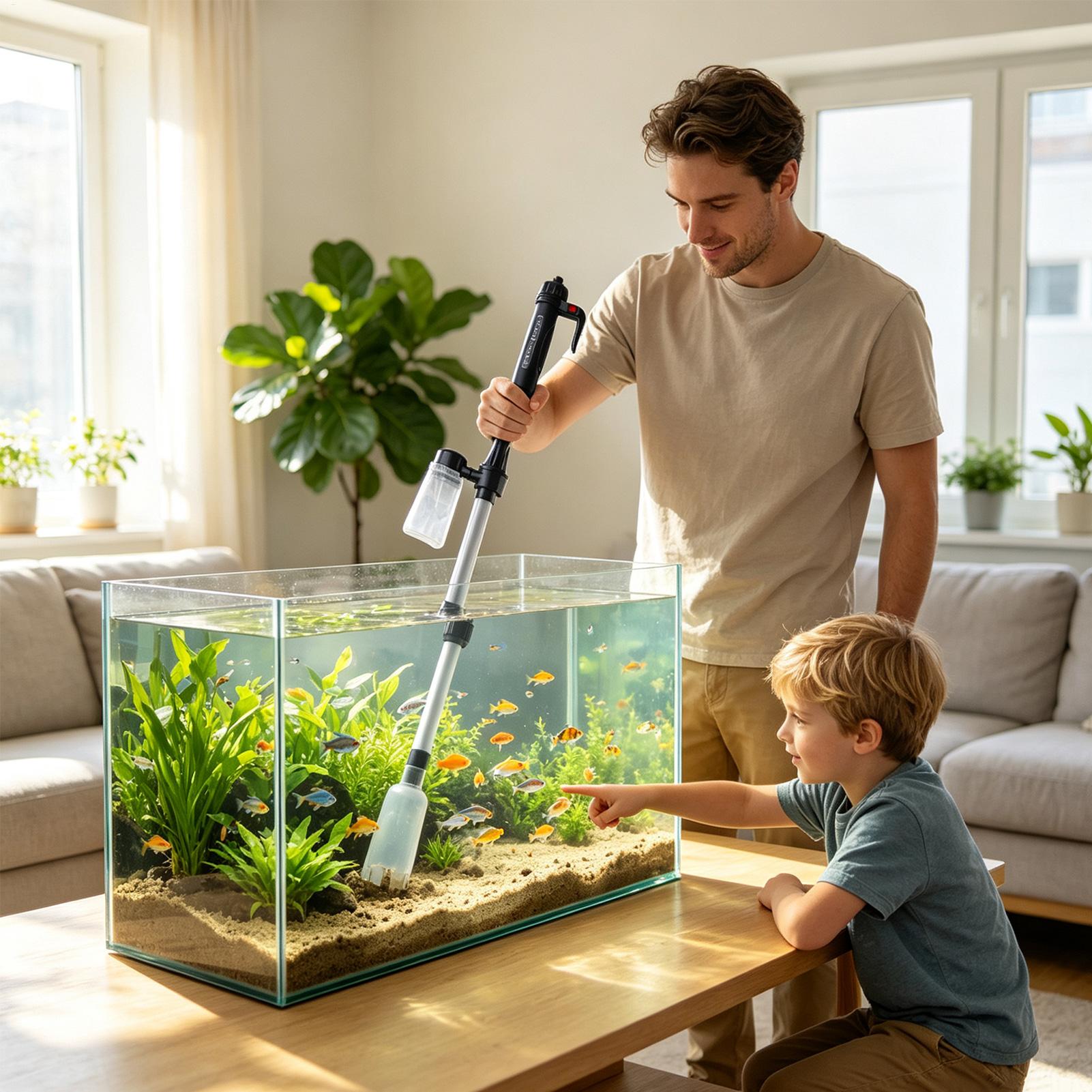 منظف حصى حوض السمك بالشفط، أدا - مراجعة Planted Aquarium Cleaning وسعره