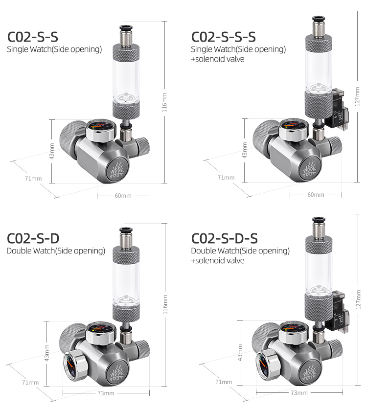 أسبوع أكوا حوض السمك منظمات غا - مراجعة Co2 Regulator Dual Stage وسعره