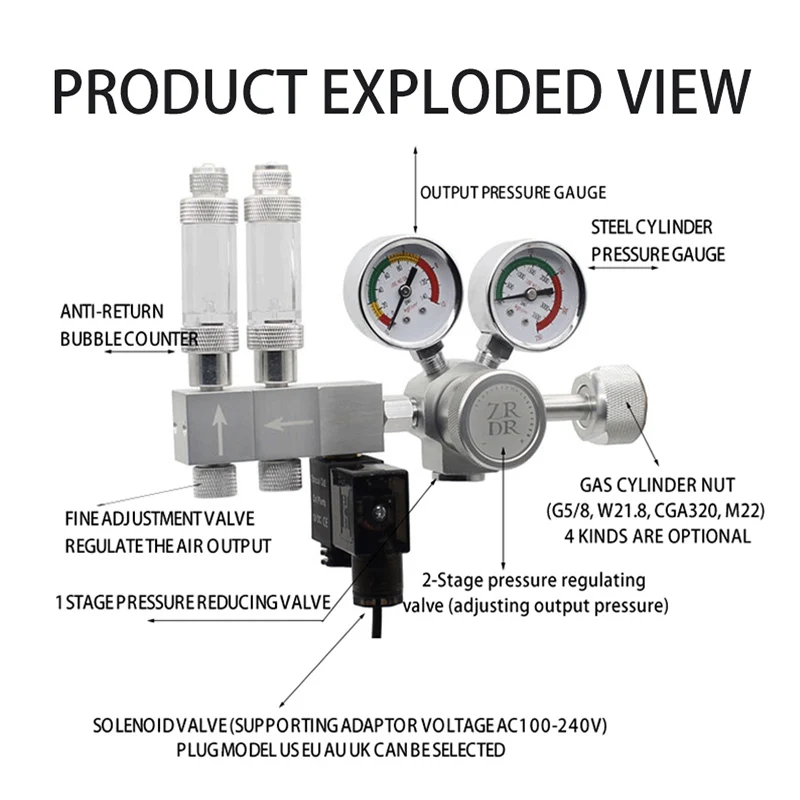 منظم ثاني أكسيد الكربون للأحوا - مراجعة Co2 Regulator Dual Stage وسعره
