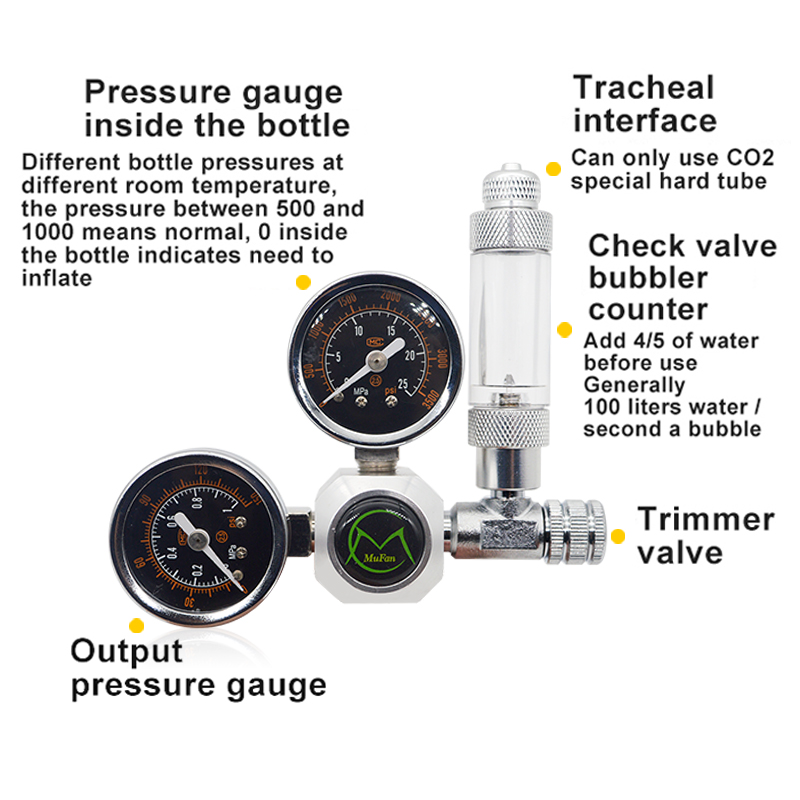 حوض السمك CO2 منظم المغناطيسي  - مراجعة Co2 Regulator Dual Stage وسعره