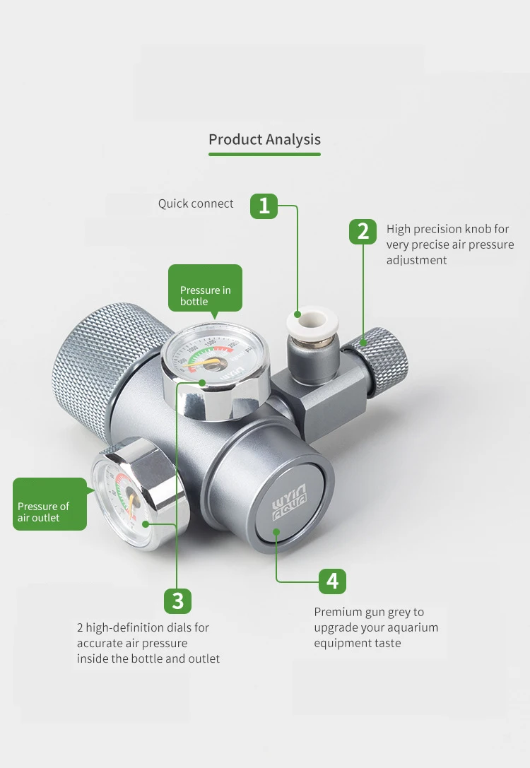 صمام تخفيض ضغط ثاني أكسيد الكر - مراجعة Co2 Regulator Dual Stage وسعره