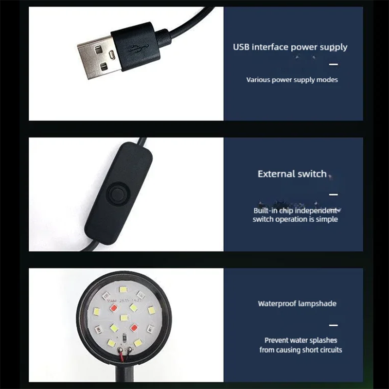مصباح LED بمشبك USB لحوض السمك - مراجعة Aquarium Plant Growth وسعره