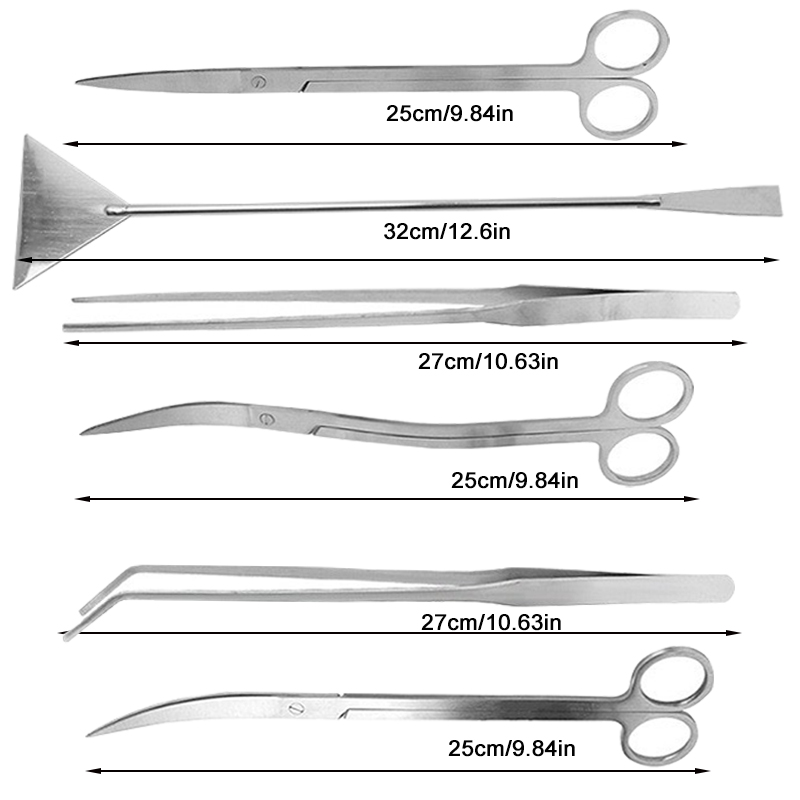 مقص حوض السمك، ملقط، أداة لتقل - مراجعة Planted Aquarium Maintenance Kit وسعره