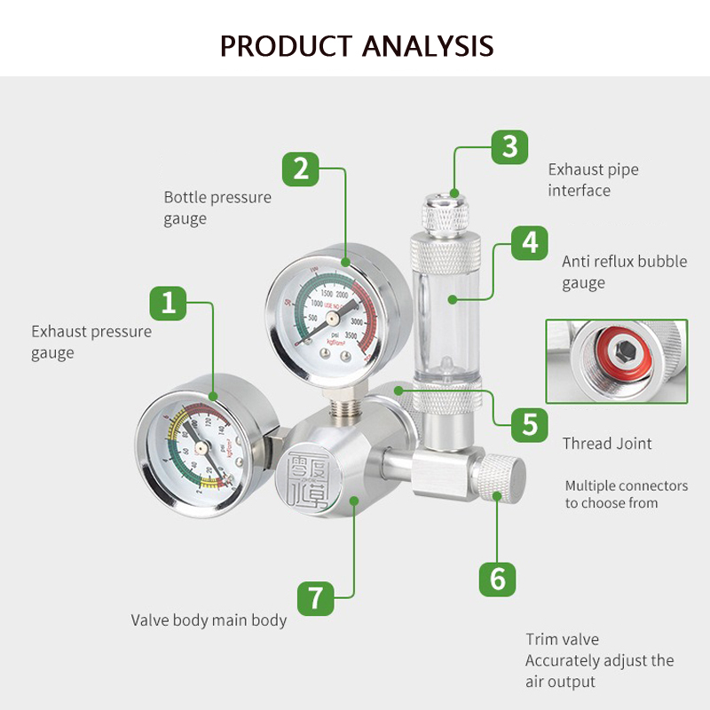 منظم ثاني أكسيد الكربون للأحوا - مراجعة Co2 Regulator Dual Stage وسعره