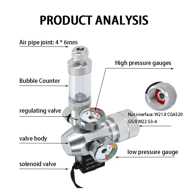 منظم ثاني أكسيد الكربون جديد ل - مراجعة Co2 Regulator Dual Stage وسعره
