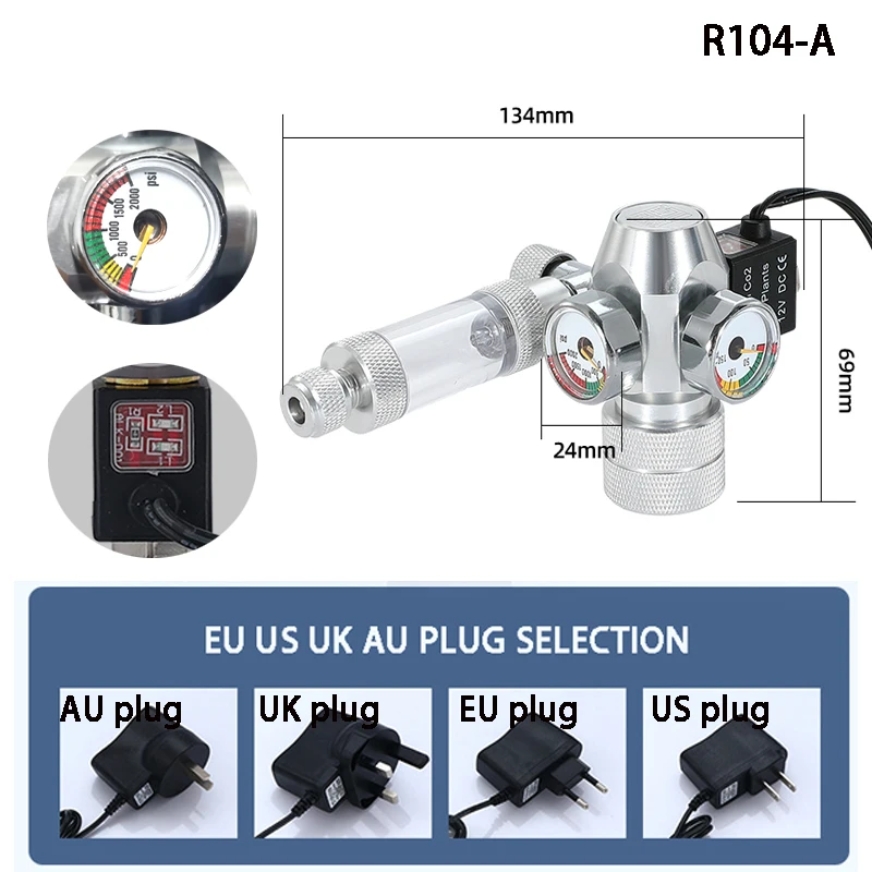 منظم ثاني أكسيد الكربون جديد ل - مراجعة Co2 Regulator Dual Stage وسعره